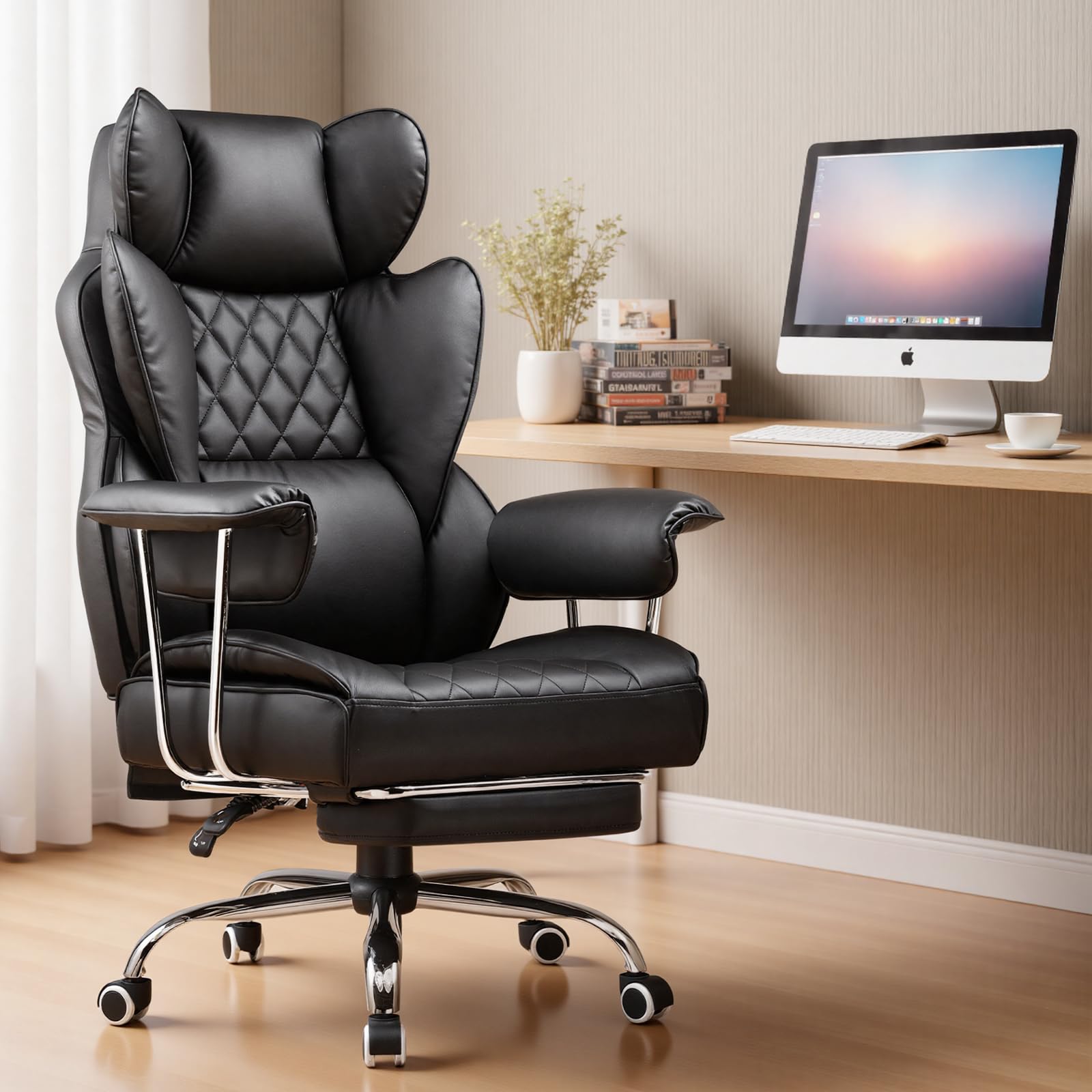 Ergonomic Office Chair with Footrest
