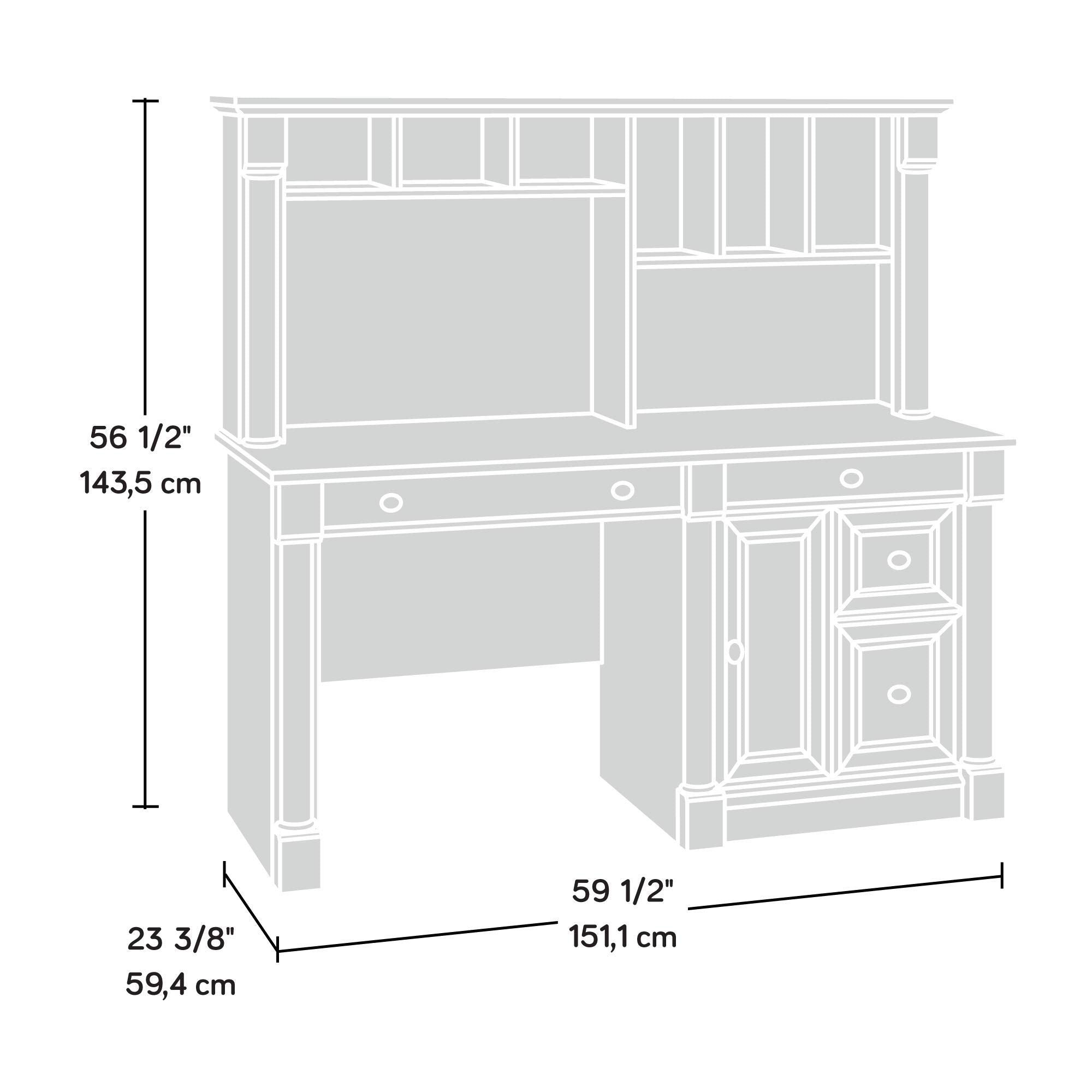 Computer Desk with Hutch and File Drawer