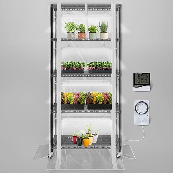 5-Tier Plant Shelf with Grow Lights