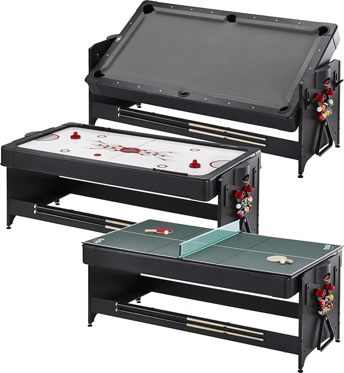 3-in-1 Multi-Game Table - Air Hockey, Billiards, Table Tennis