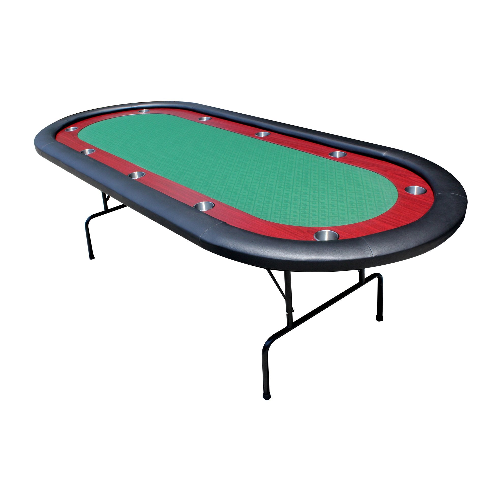 10-Player Poker Table with Foldable Legs