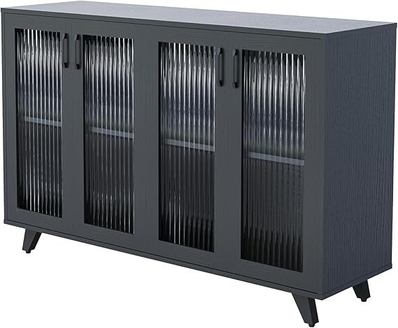 White Storage Sideboard Cabinet with Doors