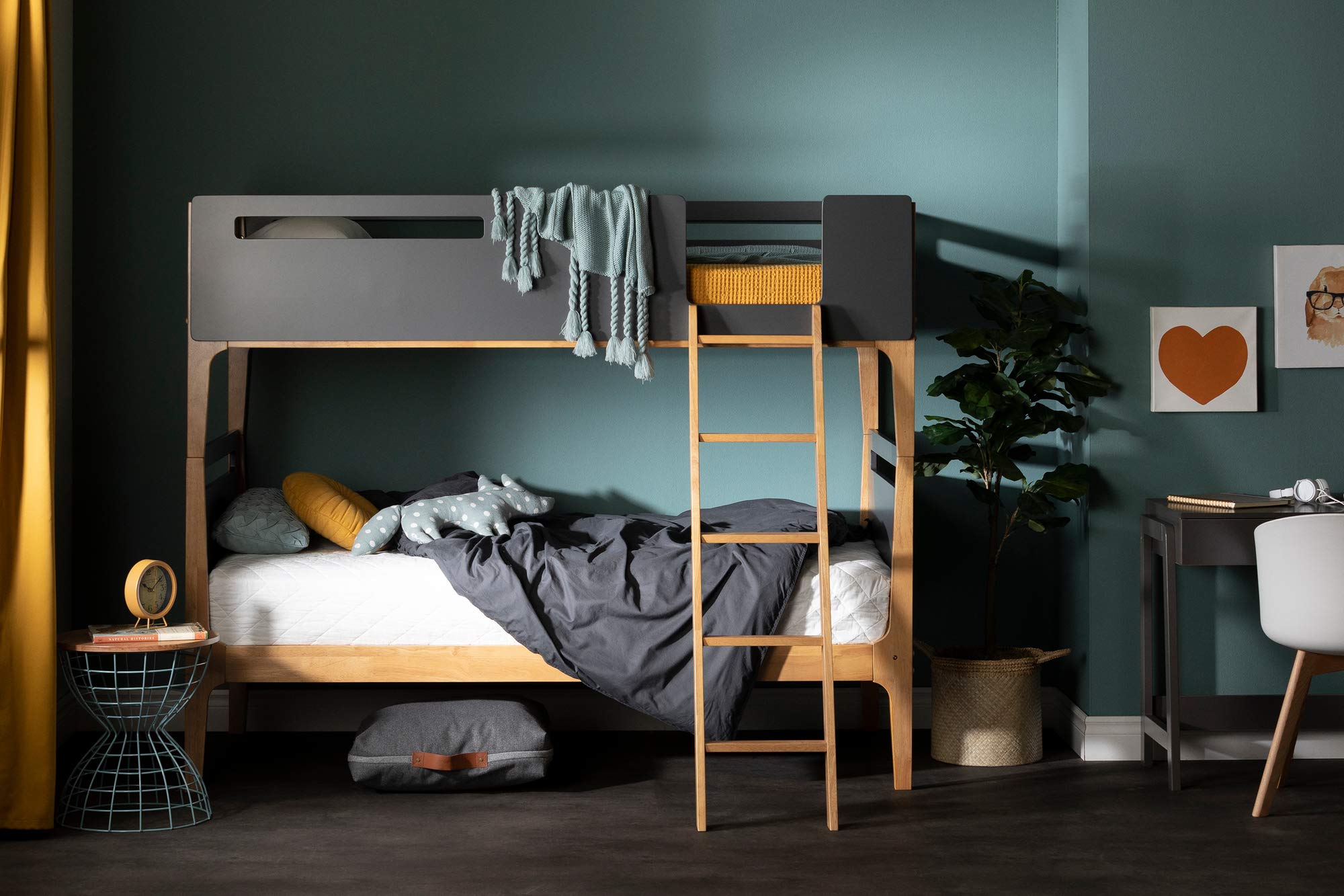 Bebble Twin Bunk Bed with Angled Ladder