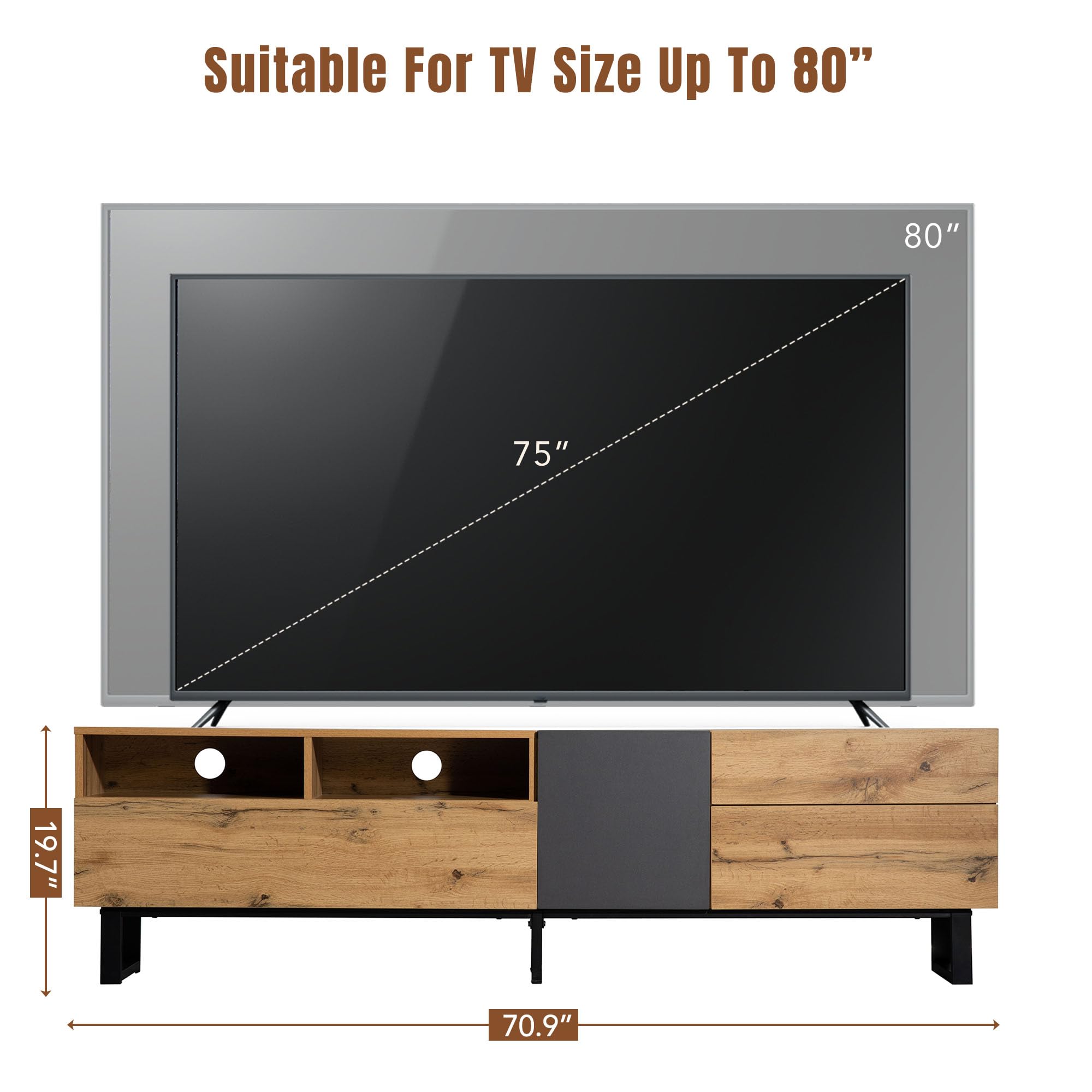 Modern TV Entertainment Center with Storage