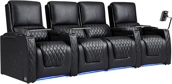 Zero Gravity Home Theater Recliner Sofa Row of 3