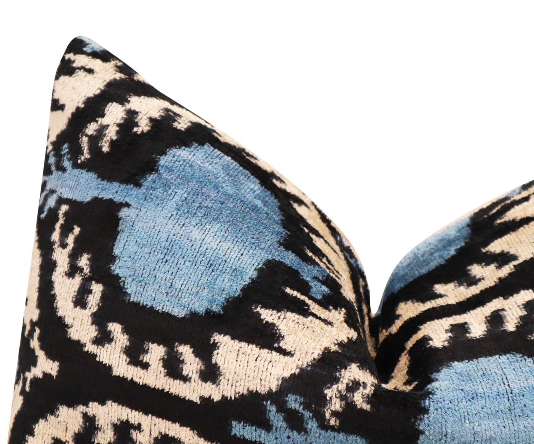 Handmade Velvet Throw Pillow with Down Feather Fill