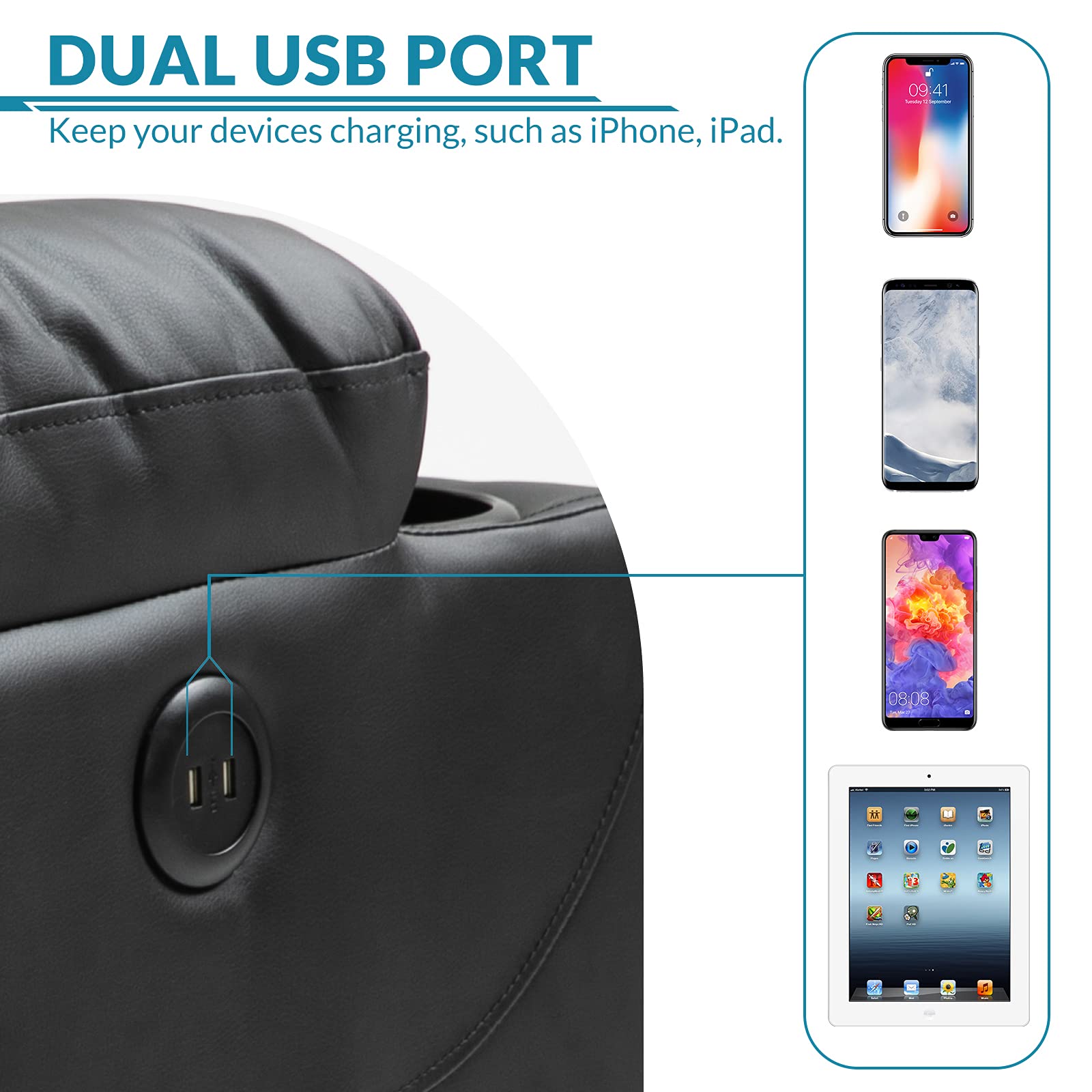 Power Lift Recliner Chair with Massage and Heat