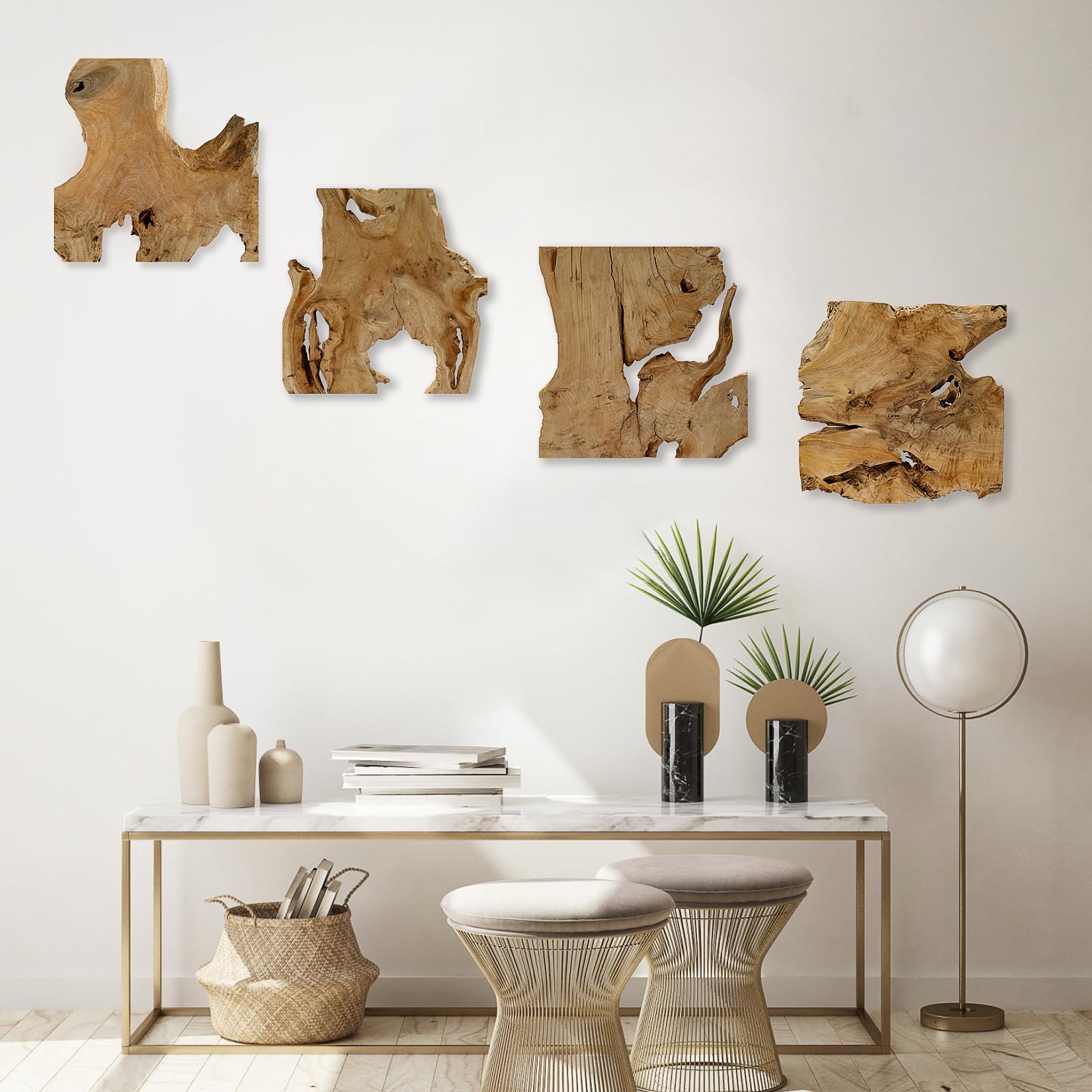 Handcrafted Natural Wood Wall Art