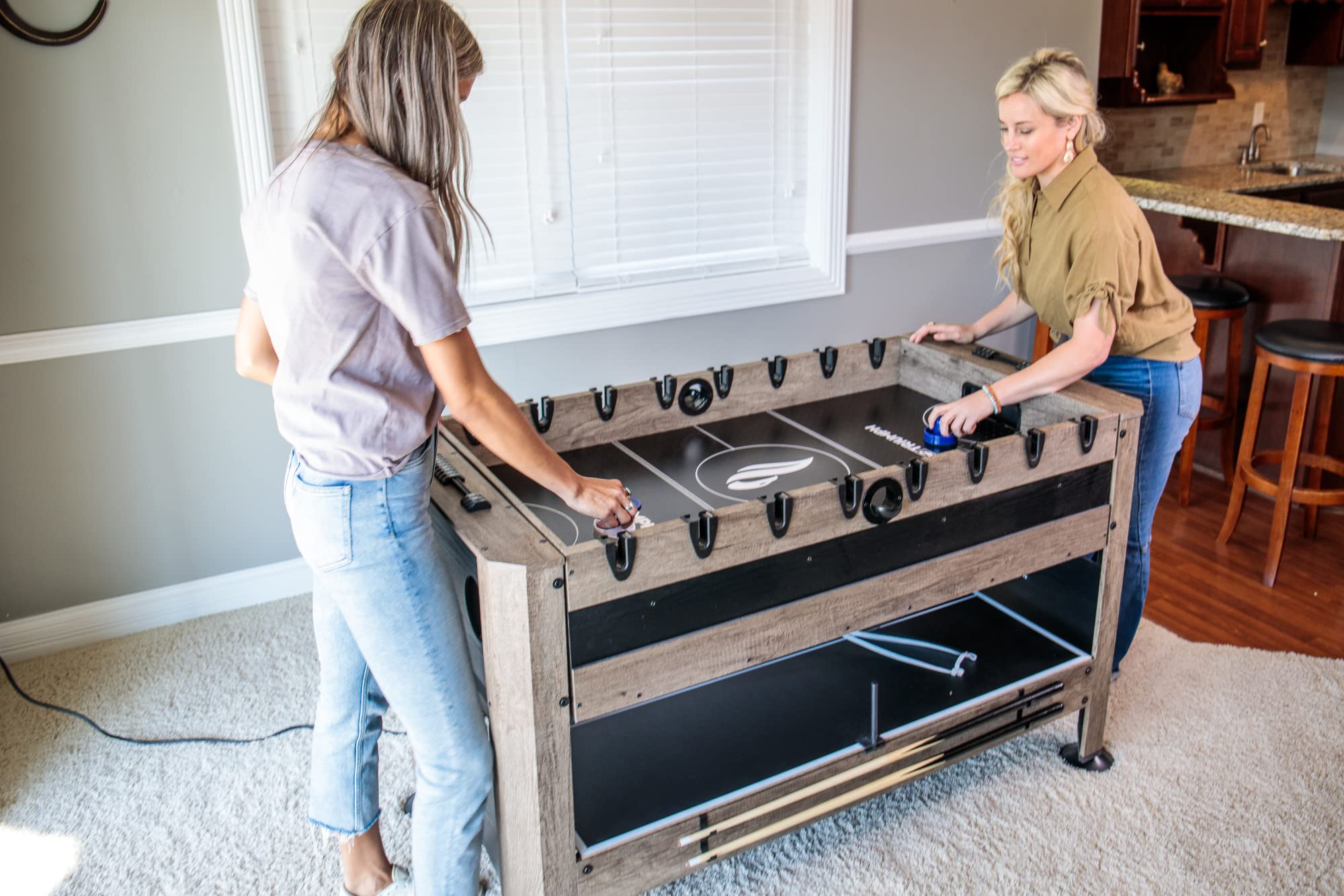 56" 4-in-1 Swivel Multi-Game Table
