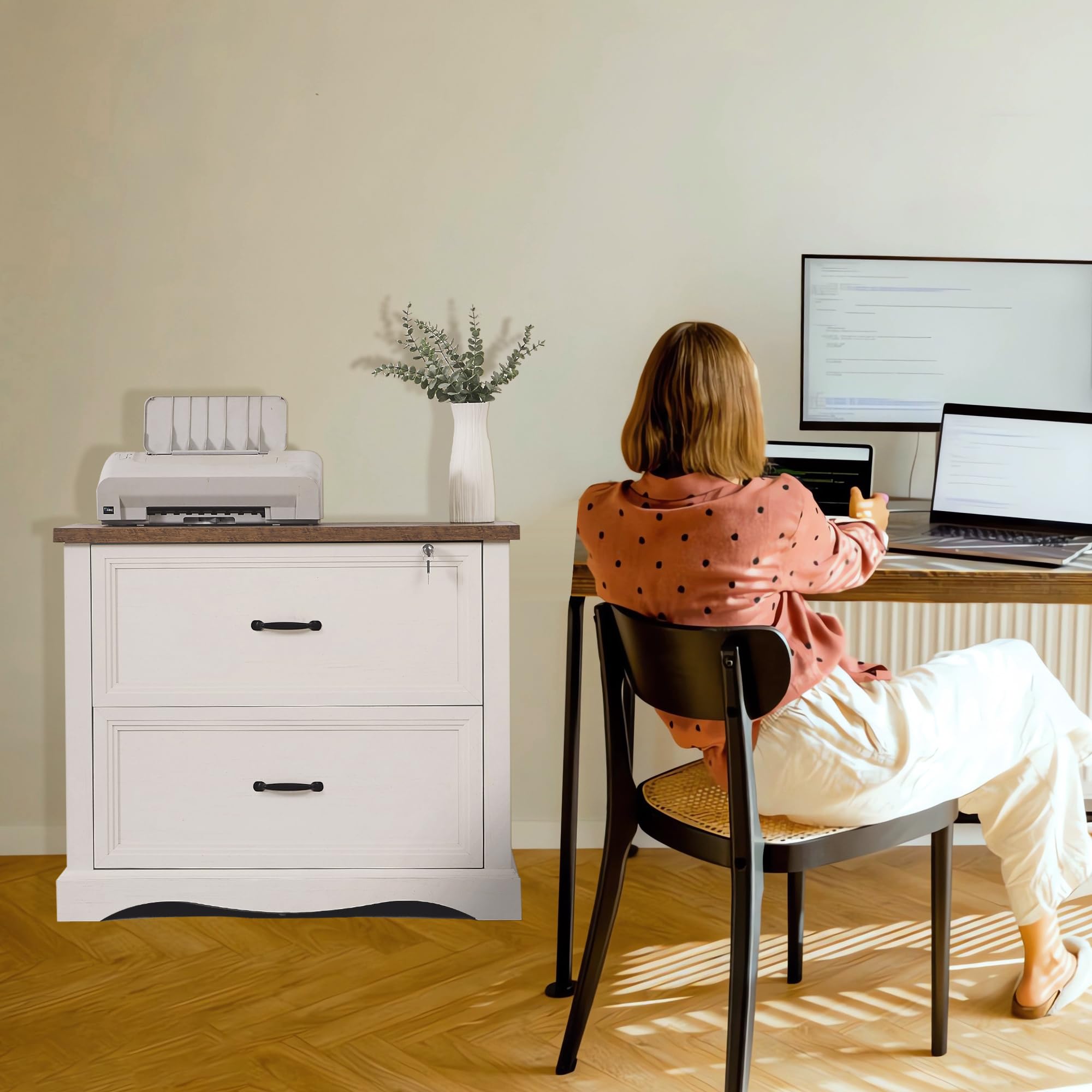 Farmhouse File Cabinet with 2 Drawers