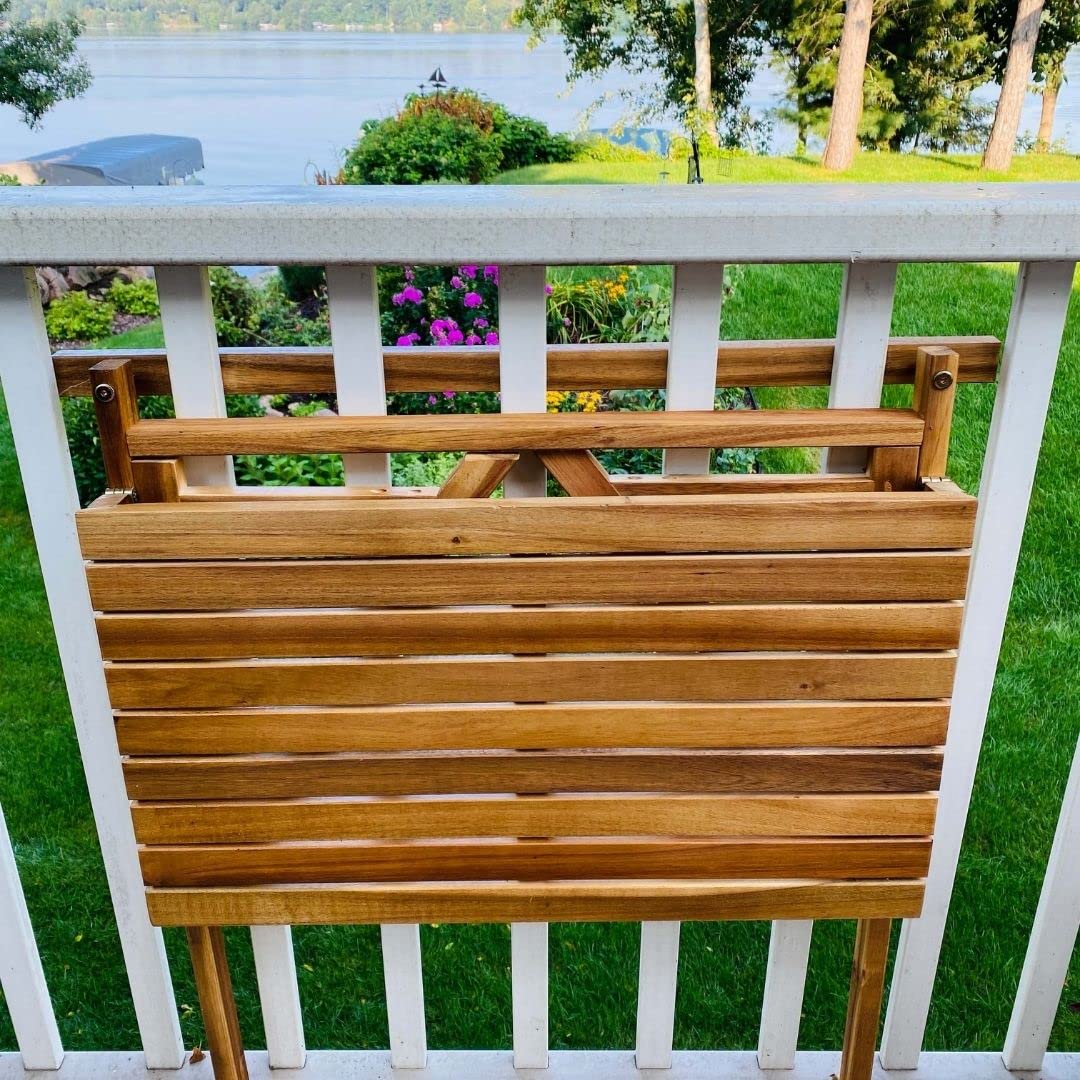 Folding Balcony Table Acacia Wood