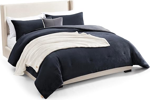 Reversible Comforter Set Full/Queen Grey