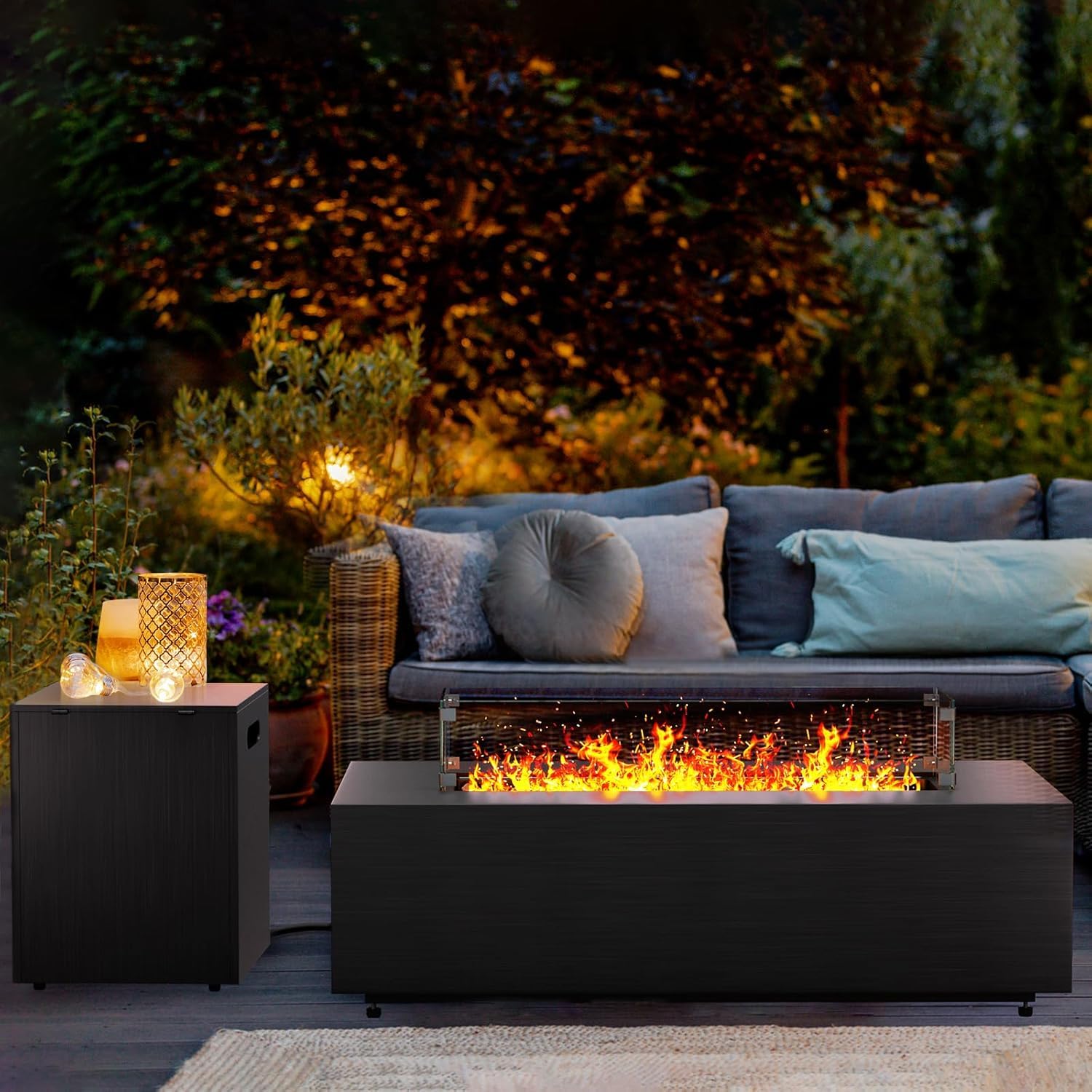 42" Propane Fire Pit Table with Tank Holder