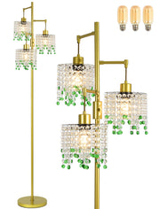 Crystal Floor Lamp with 3 Lights