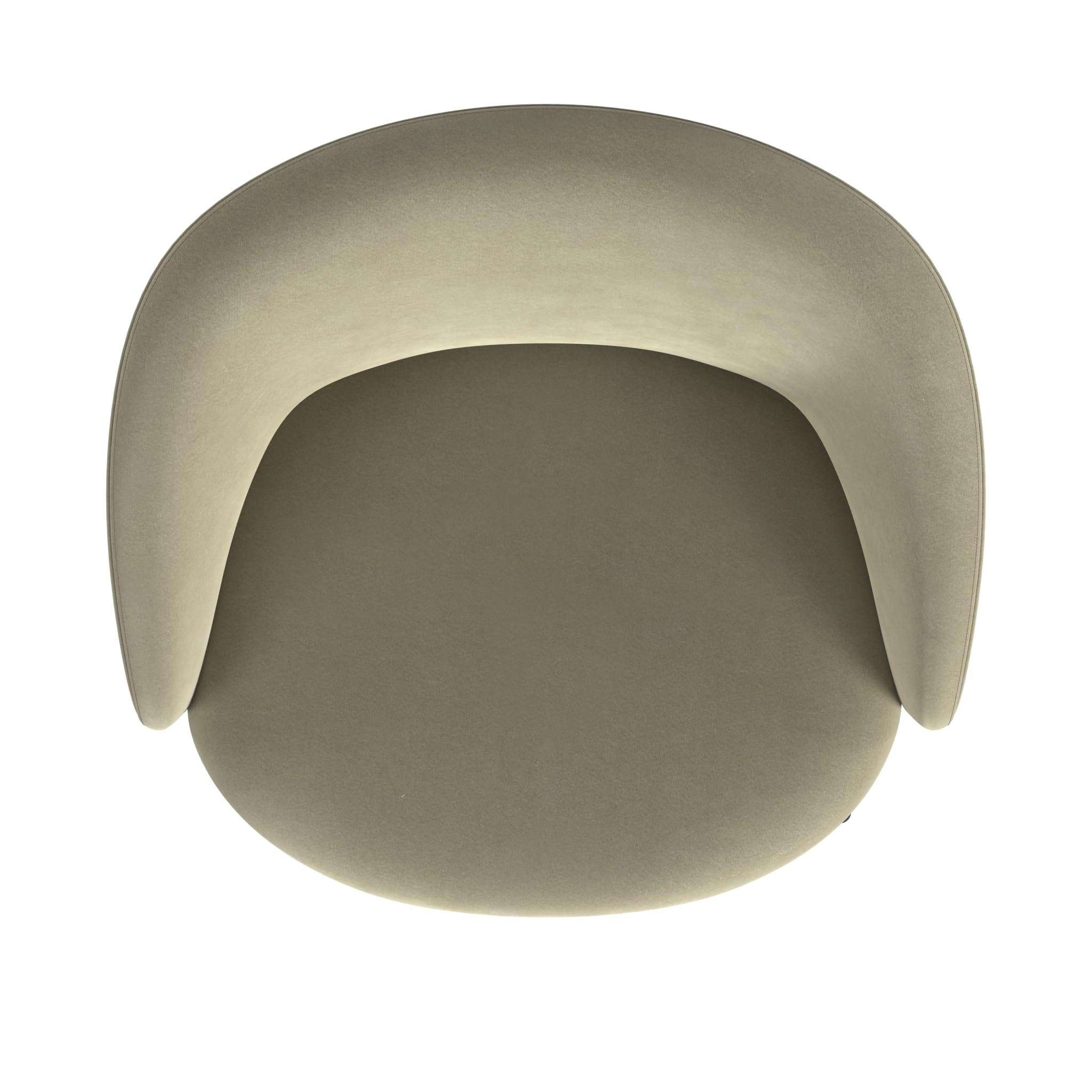 Upholstered Modern Accent Chair - Taupe Velvet