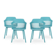 Outdoor Dining Chair Set of 4 Teal