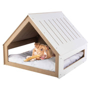 Indoor Dog House Bed with Soft Cushion and Air Vents