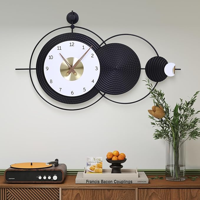 Large Modern Feather Wall Clock