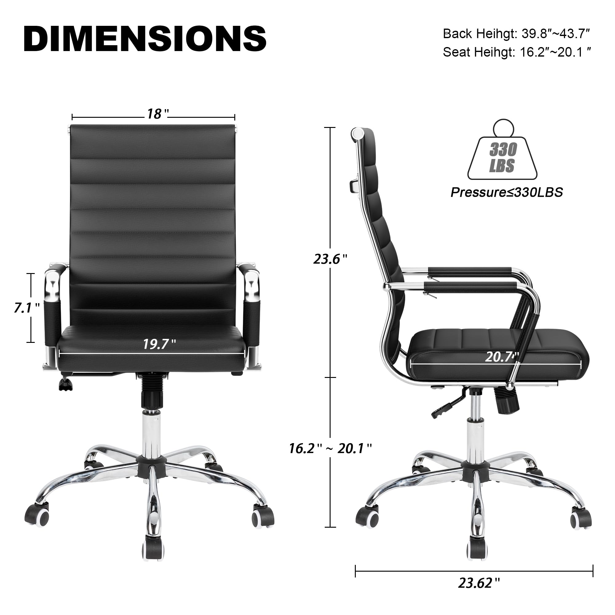 Ergonomic Leather Office Chair
