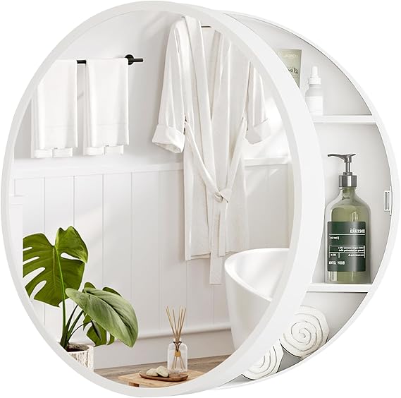 20" Round Medicine Cabinet with Mirror