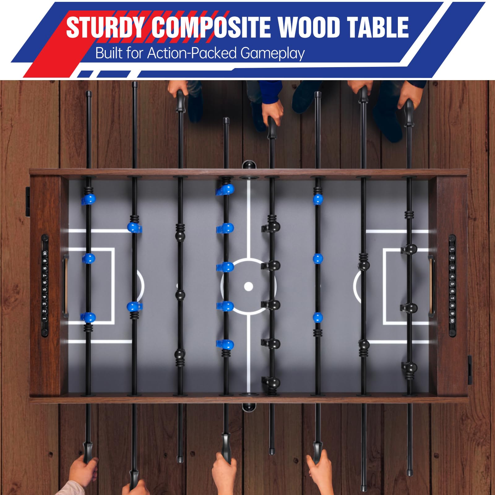 54" Foosball Table for Adults & Kids