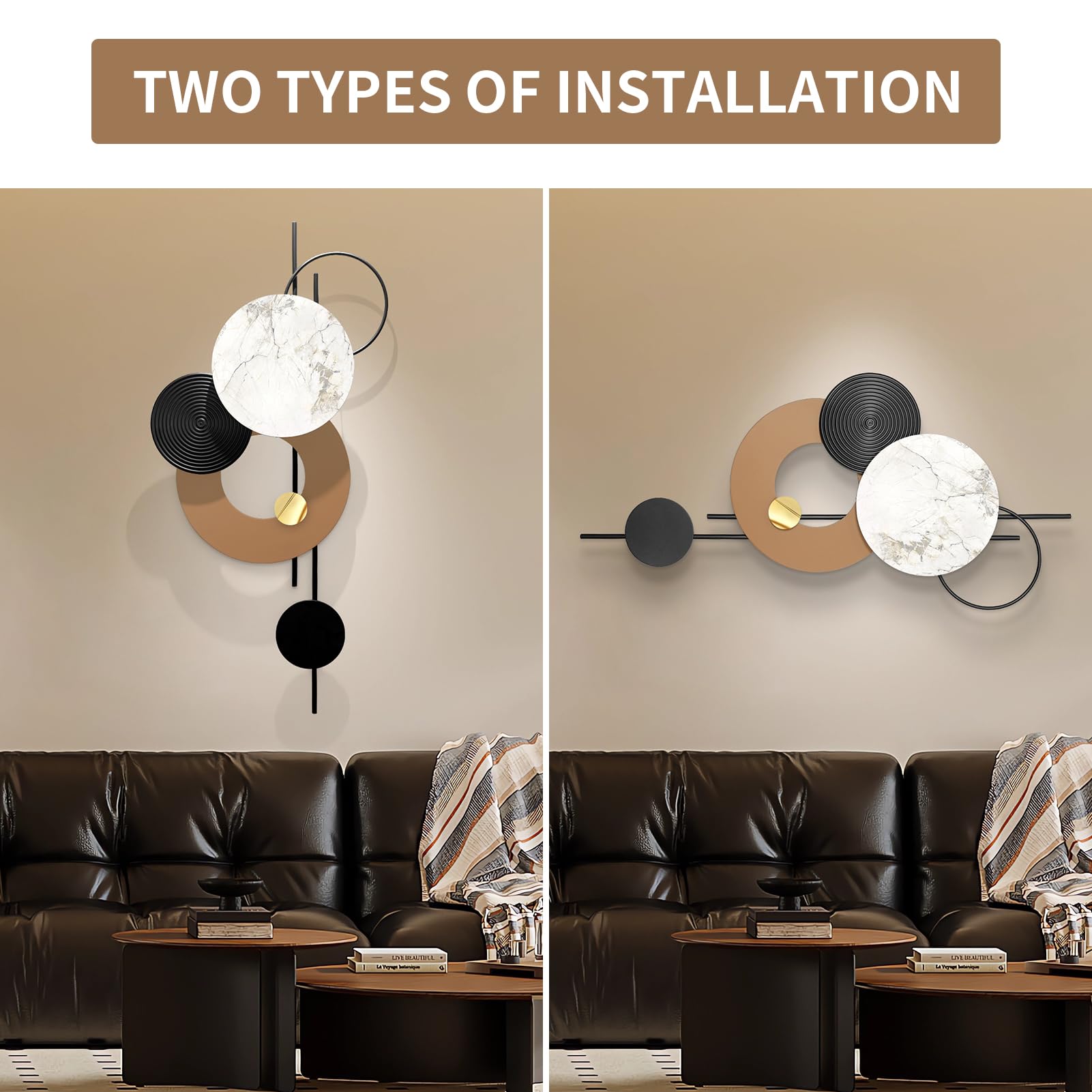 Large Metal Wall Decor 3D Sculpture
