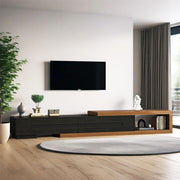 Extendable TV Stand with 2 Drawers and Storage