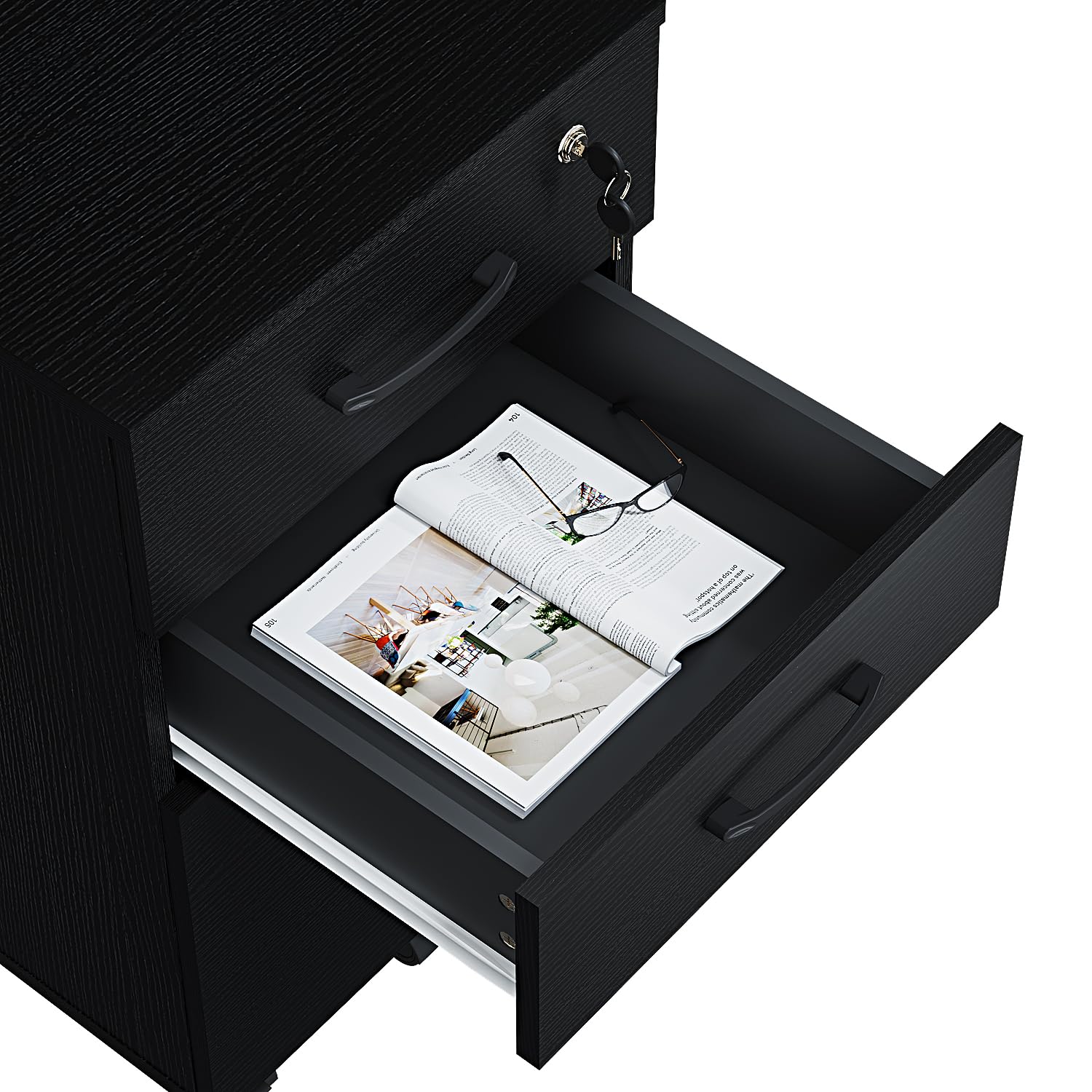 3 Drawer Mobile File Cabinet with Wheels