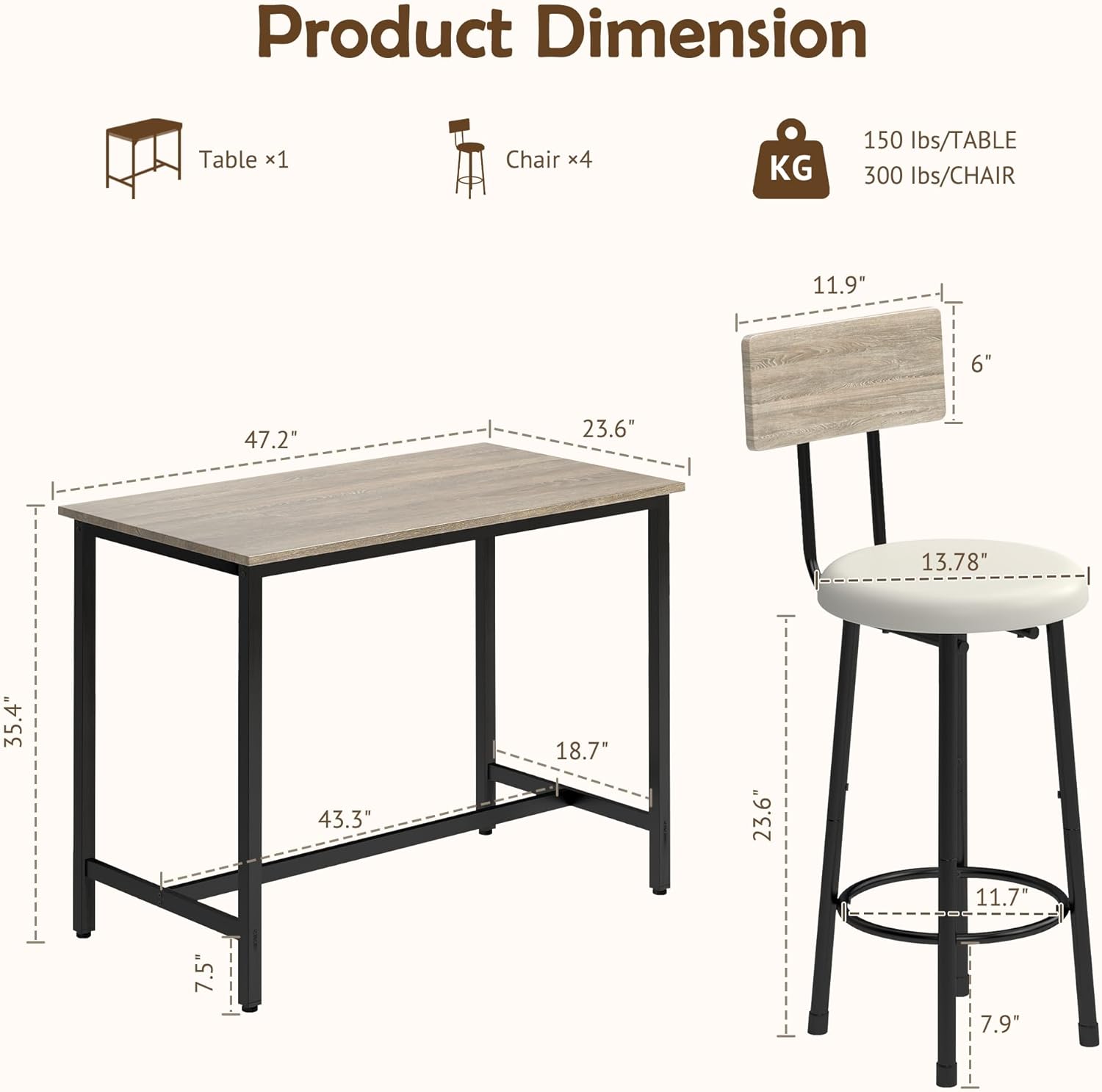 8-Tier Etagere Bookshelf with Metal Frame