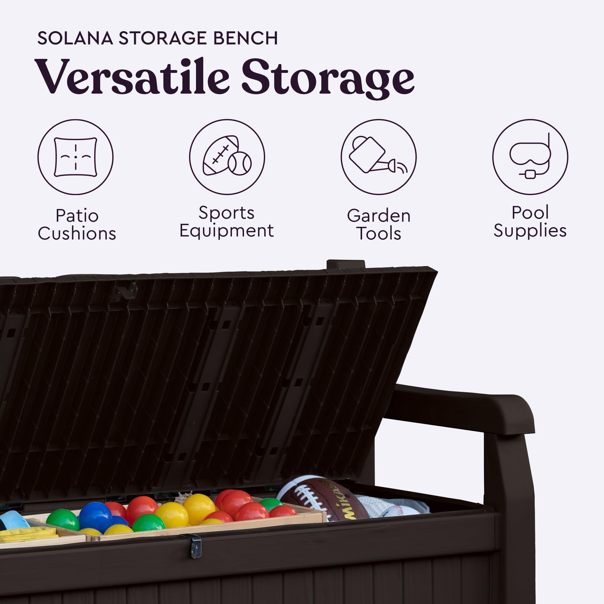 70 Gallon Outdoor Storage Bench Deck Box