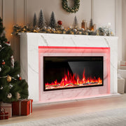 60 Inch Electric Fireplace with Mantel and Heater