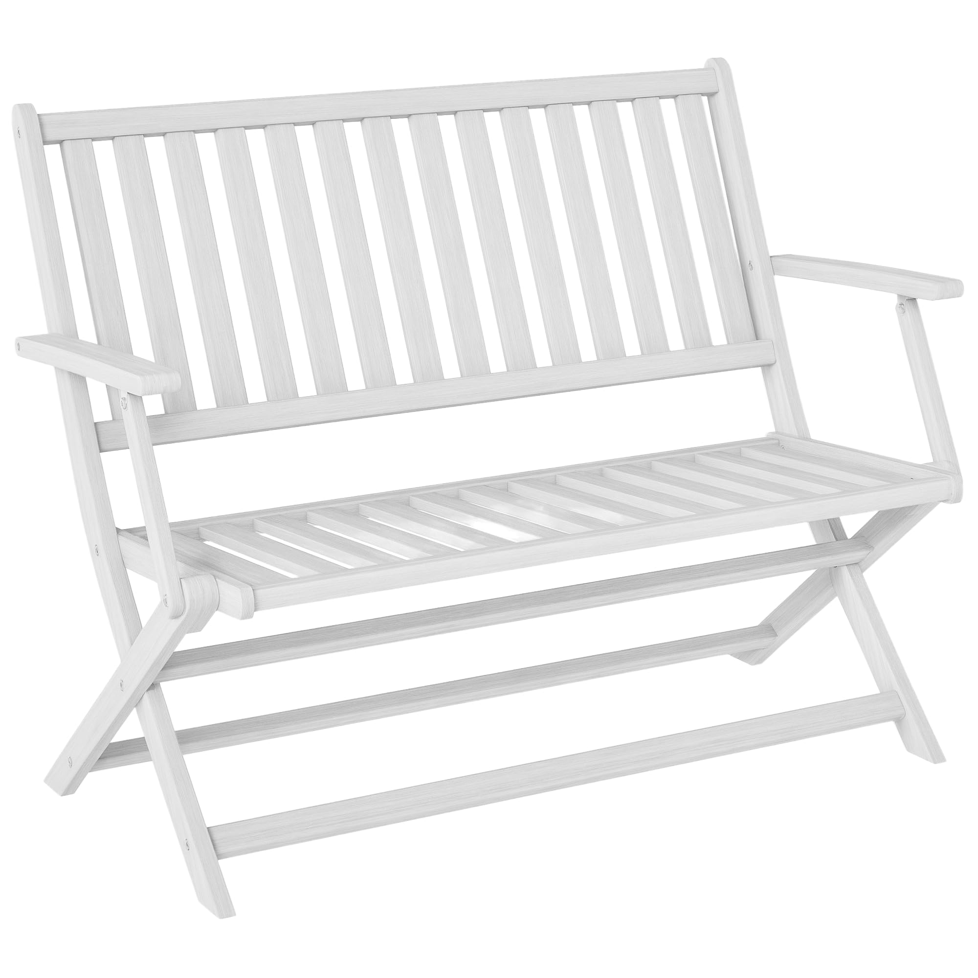 2-Person Foldable Acacia Wood Outdoor Bench