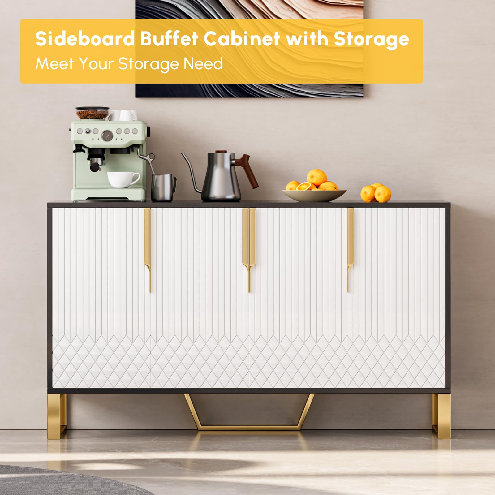 59" Buffet Sideboard Cabinet with Storage