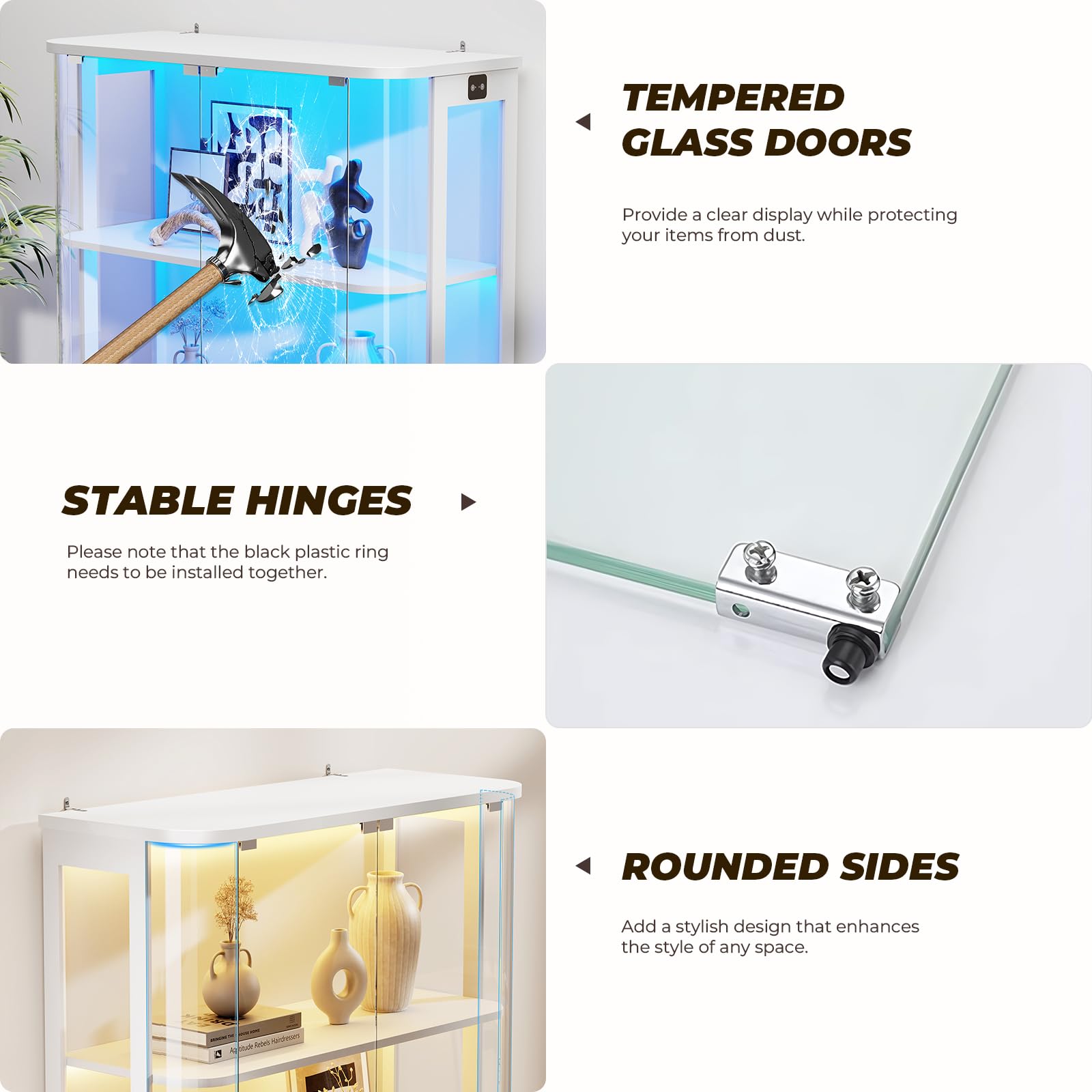 LED Display Cabinet with Glass Door