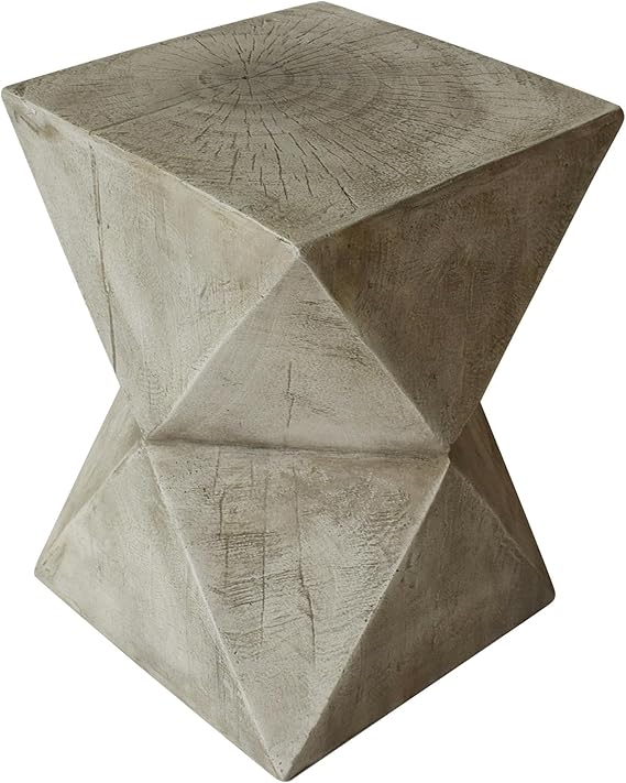 Lightweight Concrete Side Table Light Gray