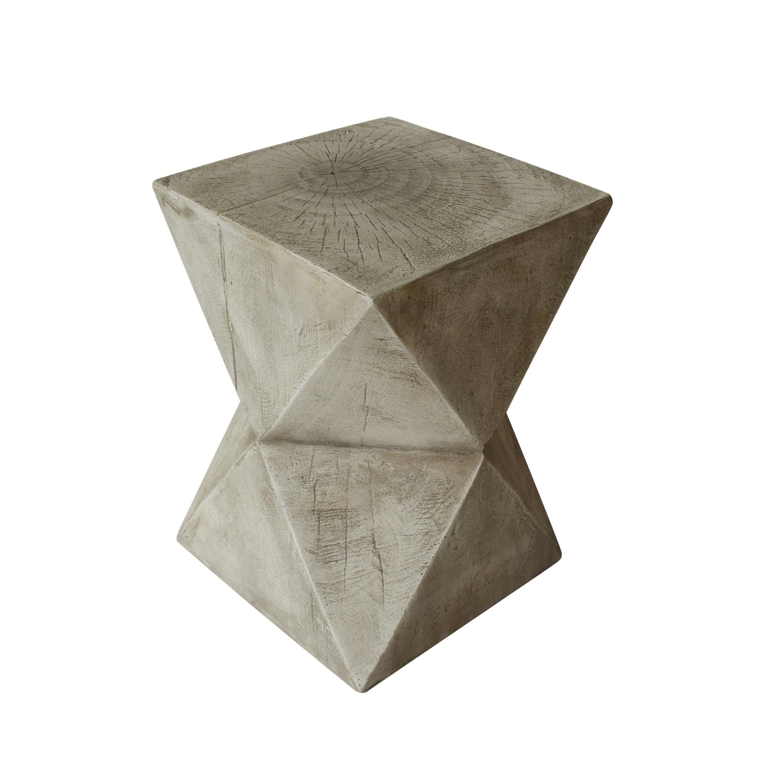 Lightweight Concrete Side Table Light Gray
