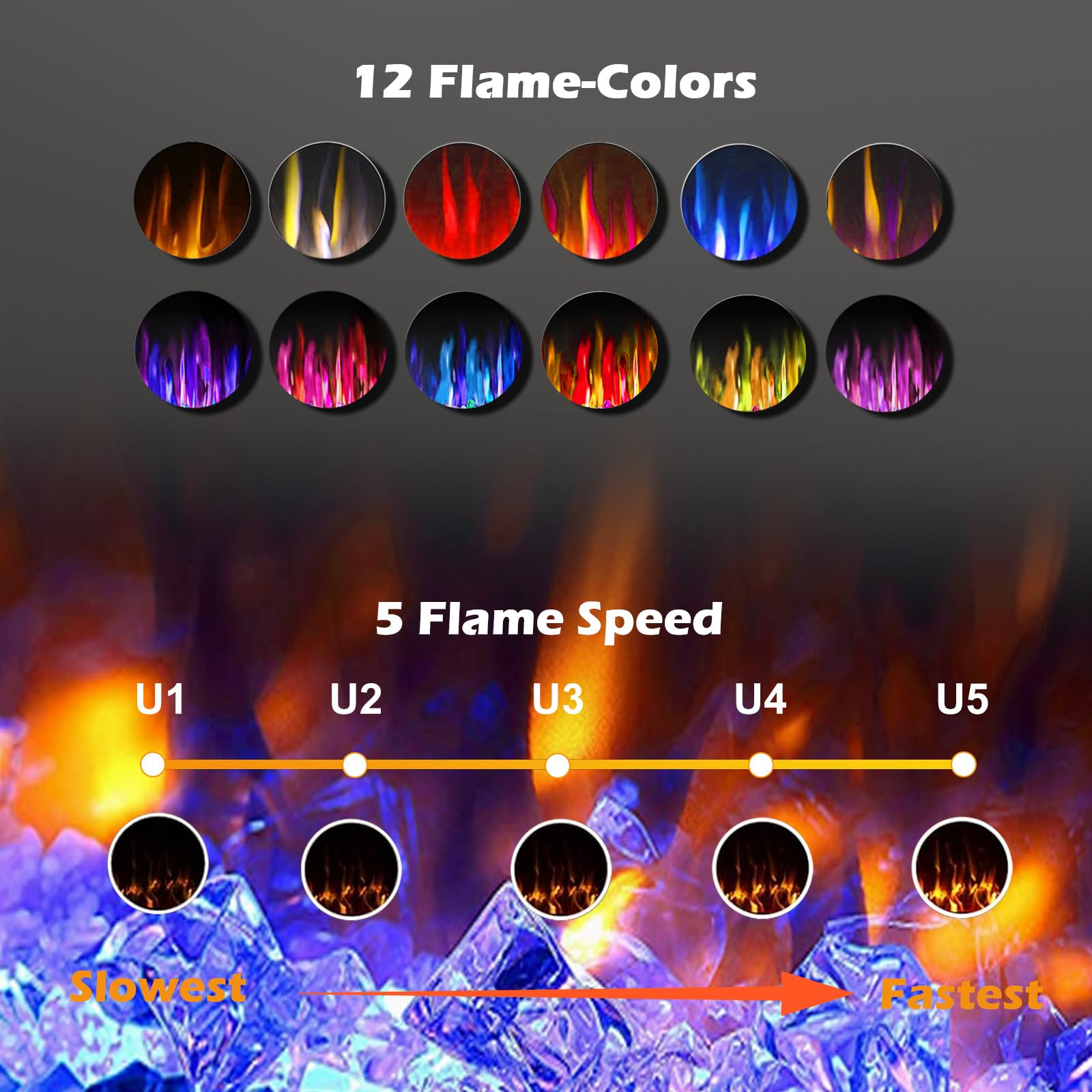 72 Inch Ultra-Thin Linear Electric Fireplace