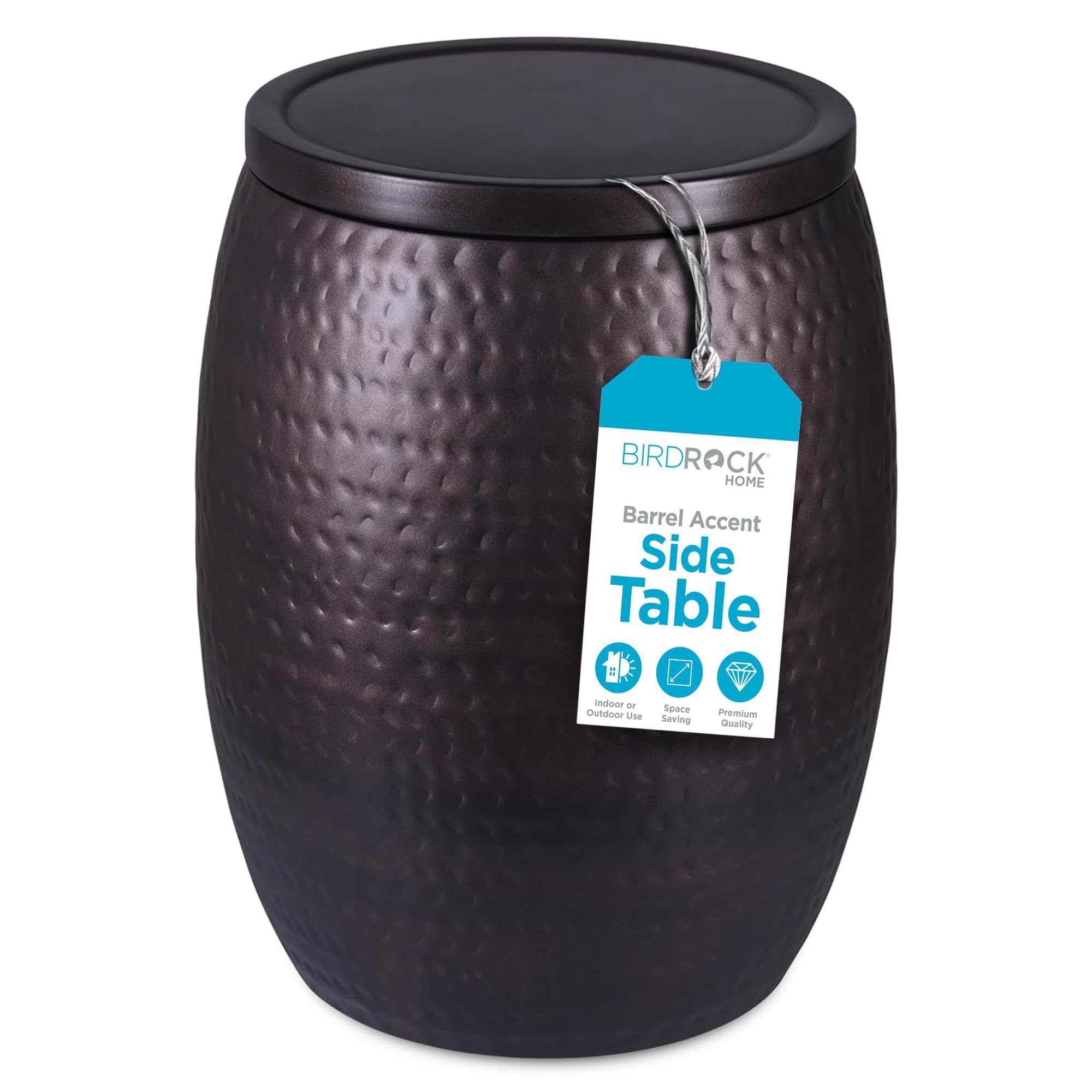 Iron Storage Side Table with Removable Lid