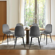 Velvet Dining Chairs Set of 4 with Padded Seat and Metal Legs
