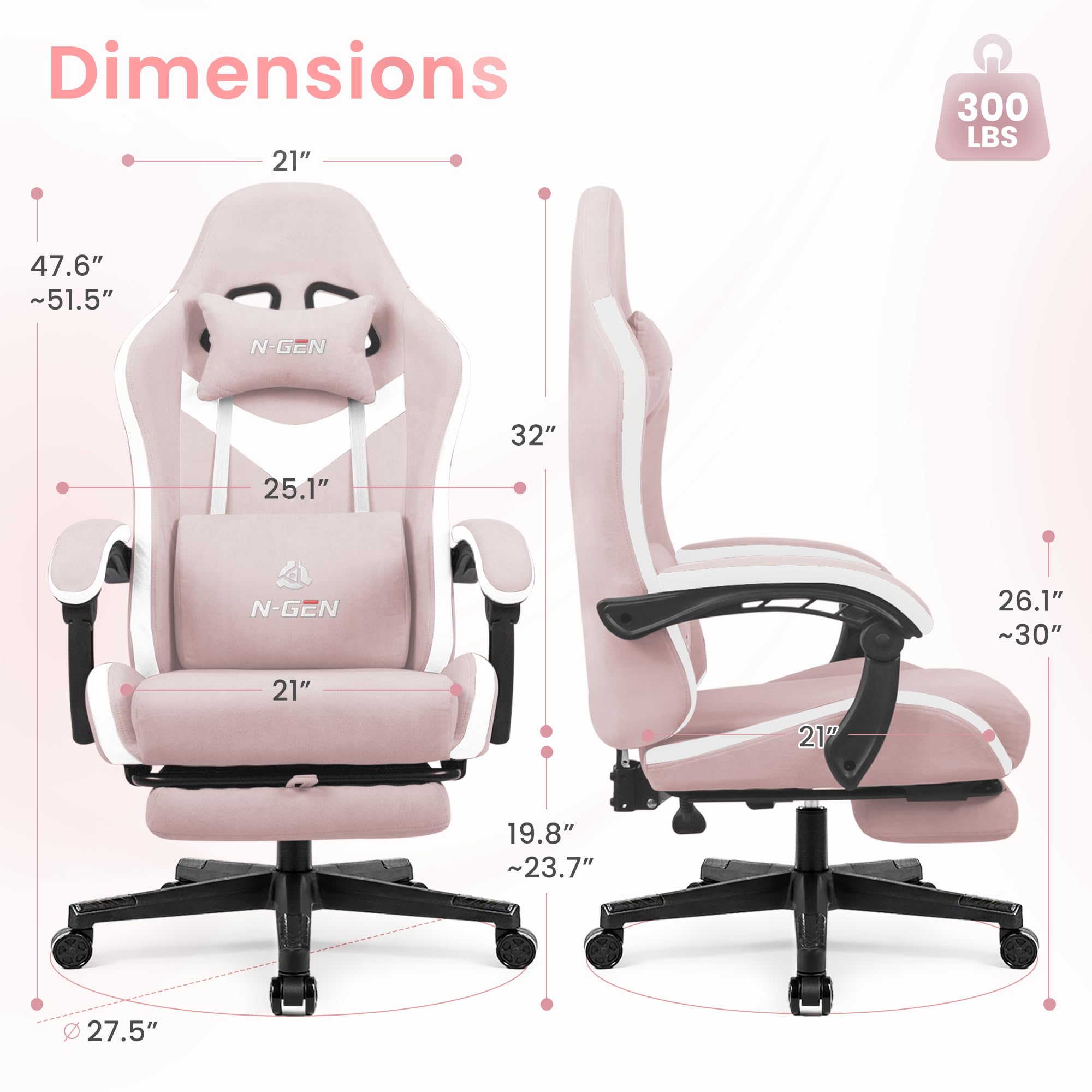 Ergonomic Gaming Chair with Lumbar Support