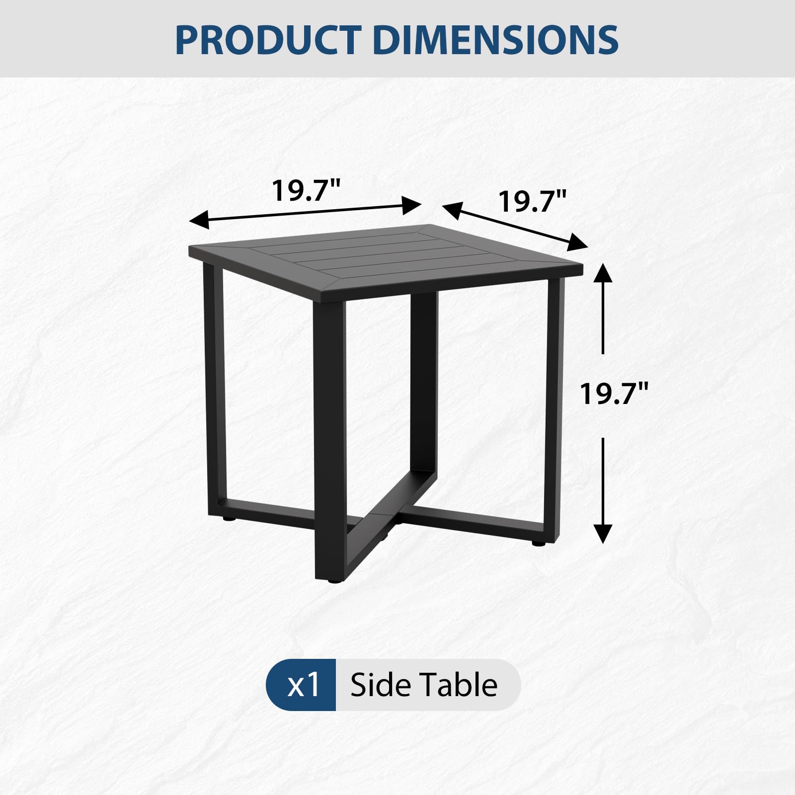 Weather-Resistant Steel Outdoor Side Table