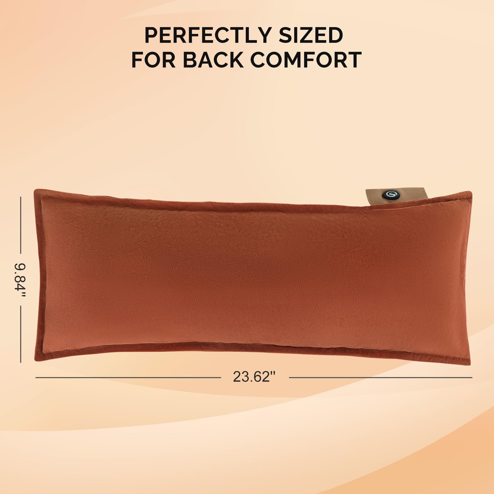 Heated Lumbar Support Pillow with 10,000mAh Battery