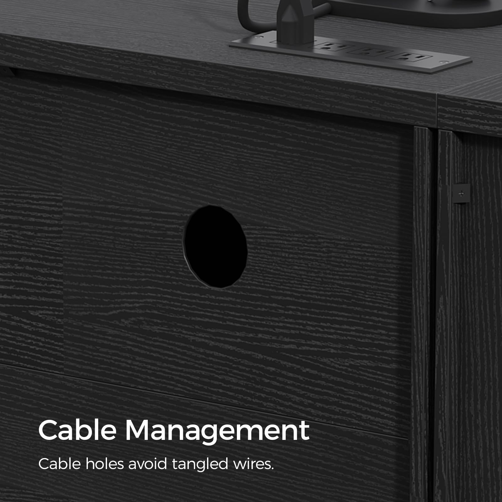 Farmhouse TV Stand for 85 Inch TV with Charging Station