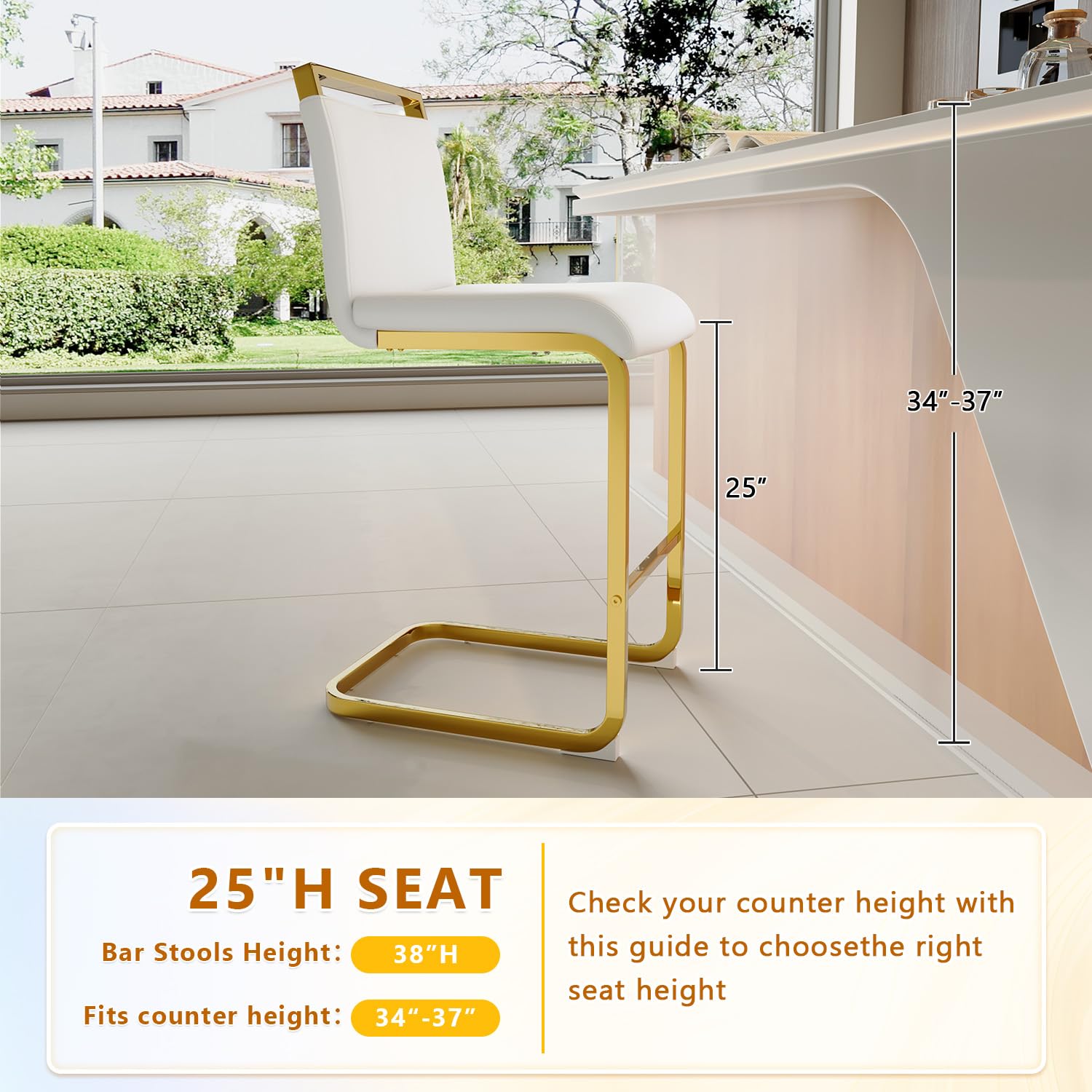 Counter Height Bar Stools Set of 3