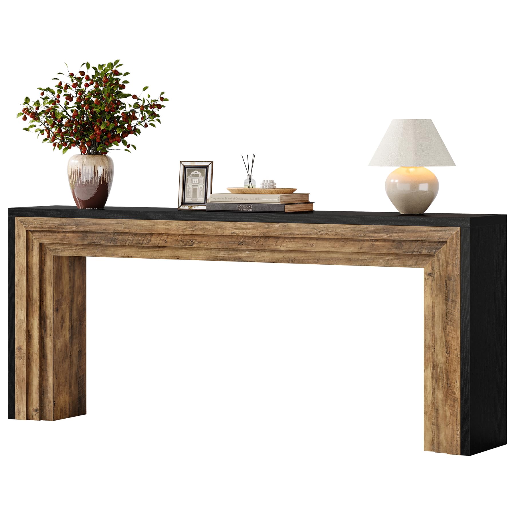 70.9-Inch Long Console Table Farmhouse Narrow Wooden Sofa Table