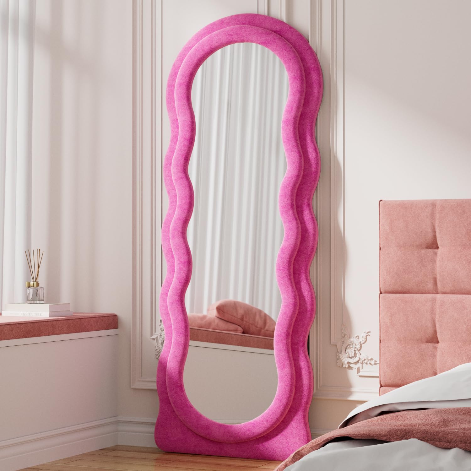 Wavy Full Length Mirror 63x24 Inch