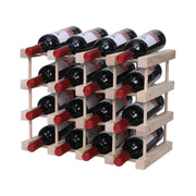 16-Bottle Pine Wood Wine Rack