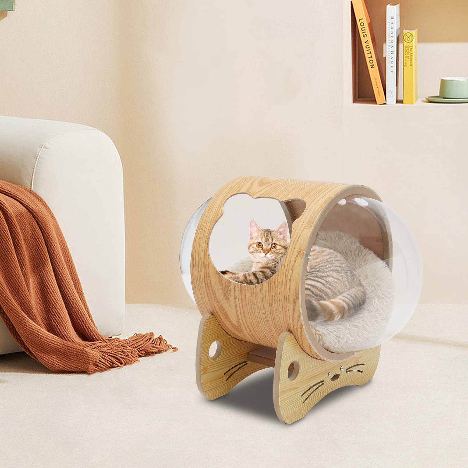 Capsule Cat Bed with Acrylic Dome