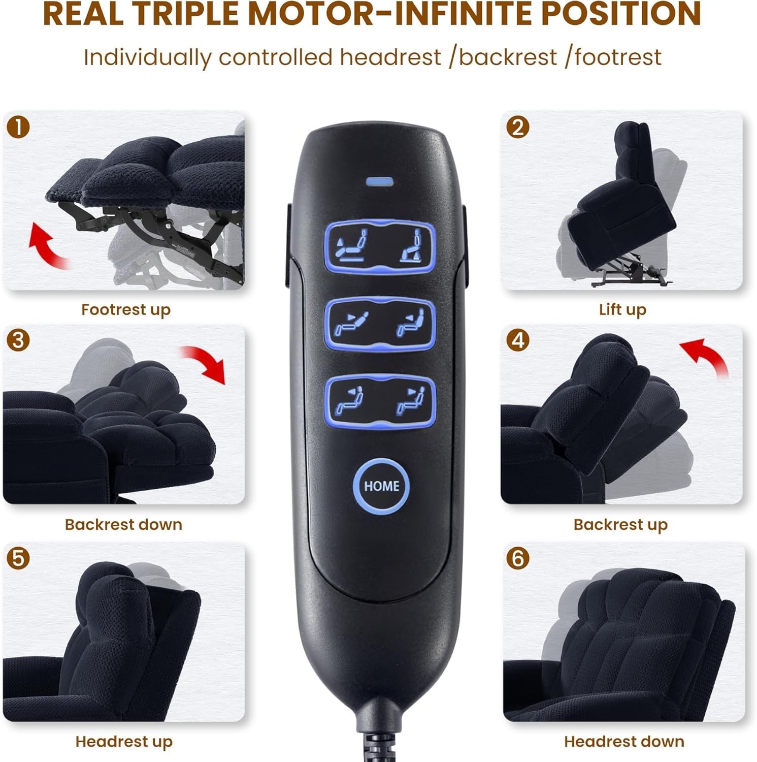 Power Lift Recliner Chair with Heat and Massage