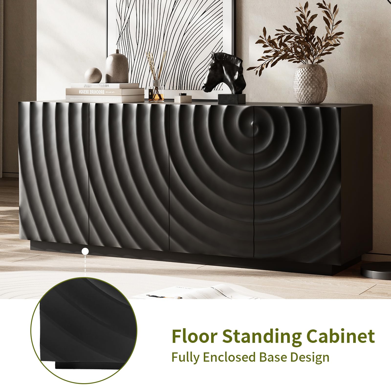 59" Sideboard Buffet Cabinet with Storage